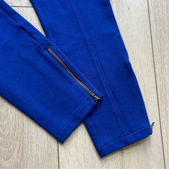 Anthropologie Essential Slim Knit Pants Trousers Cobalt Royal Blue Size 10 - Picture 9 of 15